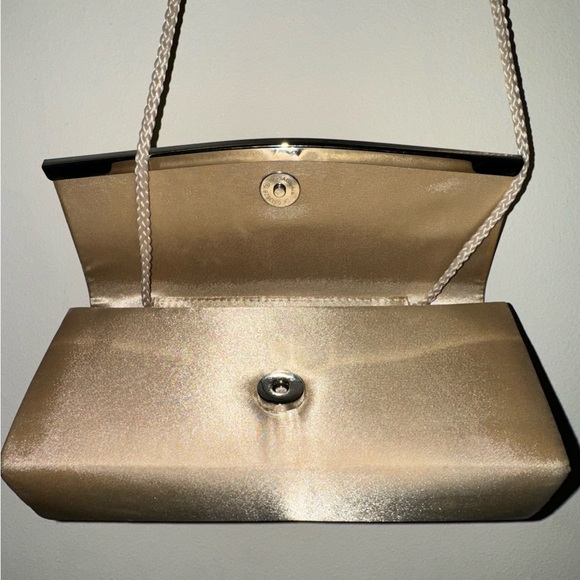 EUC Gunne Sax Jessica McClintock Satin Clutch Magnetic Snap Evening Clutch Purse - Picture 4 of 6